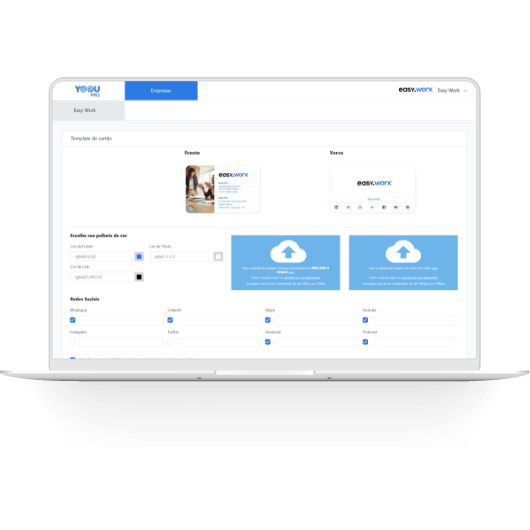 Crie cartões digitais personalizados para os colaboradores da sua empresa
