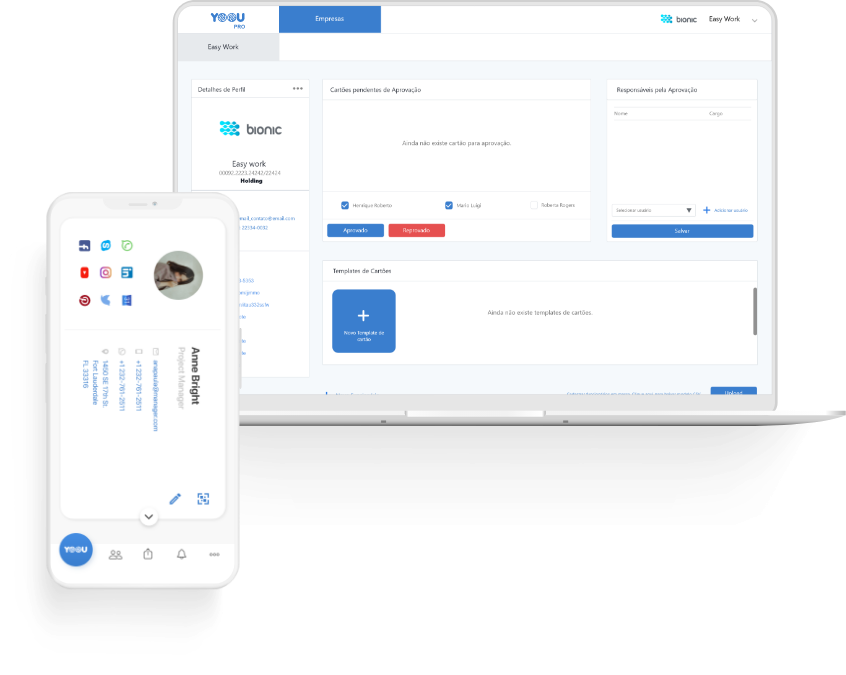 Manage the contacts shared in your company.